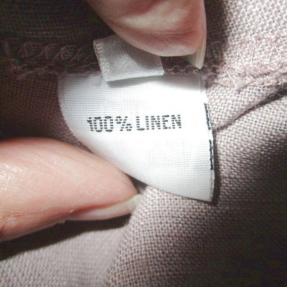 NWT Oda Lux LINEN Midi Size XL 44 DRESS Lavender COWL NECK Short Sleeve POCKETS - Picture 12 of 12